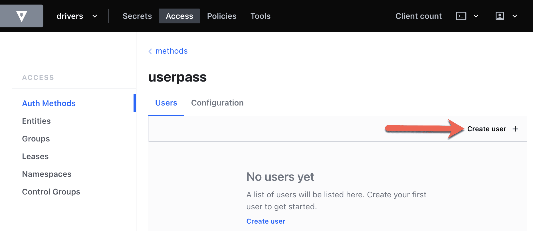 Create user